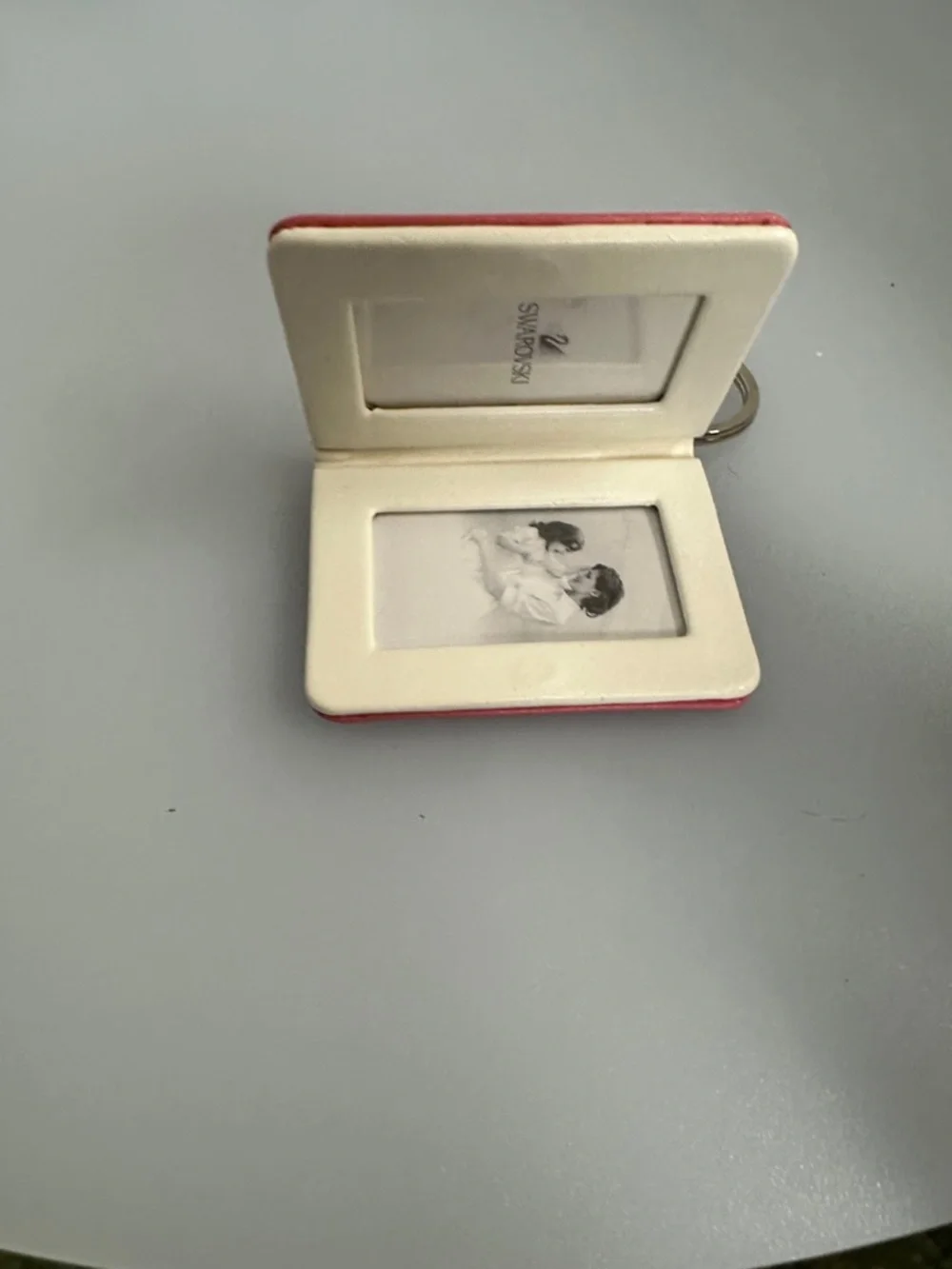 Swarovski Pink Leather magnetic Key & Card Holder with Crystal Accent